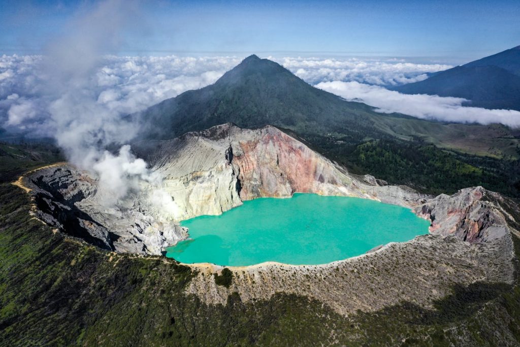 Volcano Lake & Blue Hearth In Java